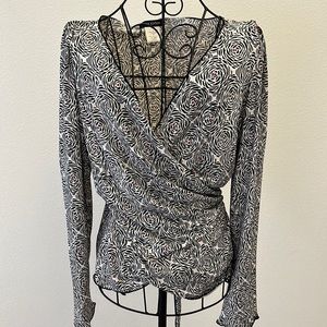 MAX EDITION FLORAL WRAP AROUND TOP